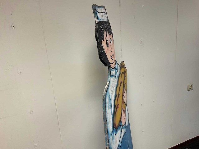 Reklamebord met bakker, dubbelzijdig op zwaar metalen onderstel - afbeelding 4 van  4