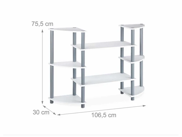 Relaxdays 10025963 wandkast met 8 niveaus (5x) - afbeelding 8 van  8