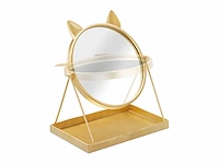Relaxdays 10034557 make up spiegel goud (4x) - afbeelding 2 van  8
