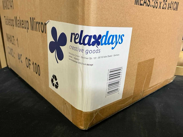 Relaxdays 10034557 make up spiegel goud (4x) - afbeelding 8 van  8