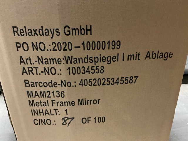 Relaxdays 10034558 wandspiegel (4x) - afbeelding 4 van  4