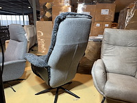 Relaxfauteuil, blauwgrijs teddystof, manueel verstelbaar - afbeelding 5 van  5