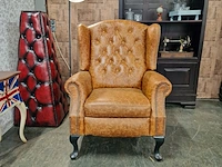 Relaxfauteuil chesterfield, lazychester , bruin
