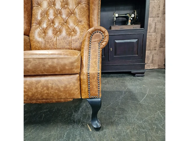 Relaxfauteuil chesterfield, lazychester , bruin - afbeelding 2 van  8
