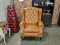 Relaxfauteuil chesterfield, lazychester , bruin - afbeelding 3 van  8