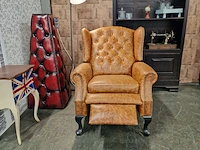 Relaxfauteuil chesterfield, lazychester , bruin - afbeelding 4 van  8
