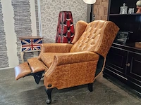 Relaxfauteuil chesterfield, lazychester , bruin - afbeelding 5 van  8