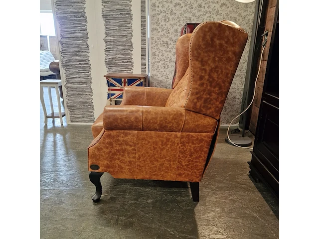 Relaxfauteuil chesterfield, lazychester , bruin - afbeelding 7 van  8