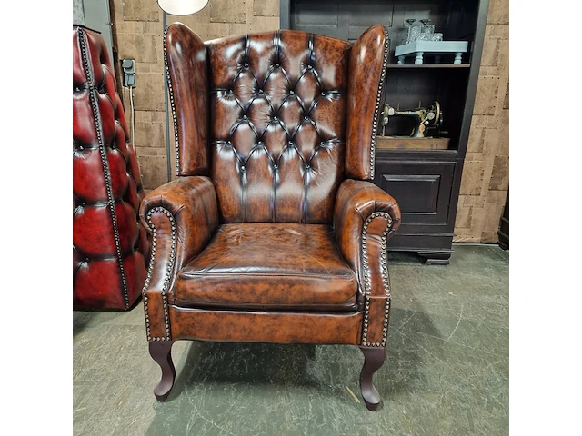 Relaxfauteuil chesterfield, lazychester, bruin - afbeelding 1 van  5