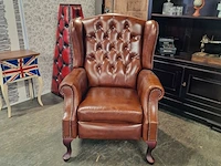 Relaxfauteuil chesterfield, lazychester , cognac - afbeelding 2 van  8