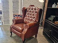 Relaxfauteuil chesterfield, lazychester , cognac - afbeelding 4 van  8