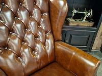 Relaxfauteuil chesterfield, lazychester , cognac - afbeelding 5 van  8