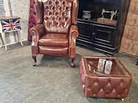 Relaxfauteuil chesterfield, lazychester , cognac - afbeelding 8 van  8