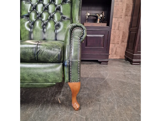 Relaxfauteuil chesterfield, lazychester , groen - afbeelding 2 van  7