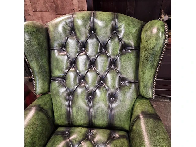 Relaxfauteuil chesterfield, lazychester , groen - afbeelding 6 van  7
