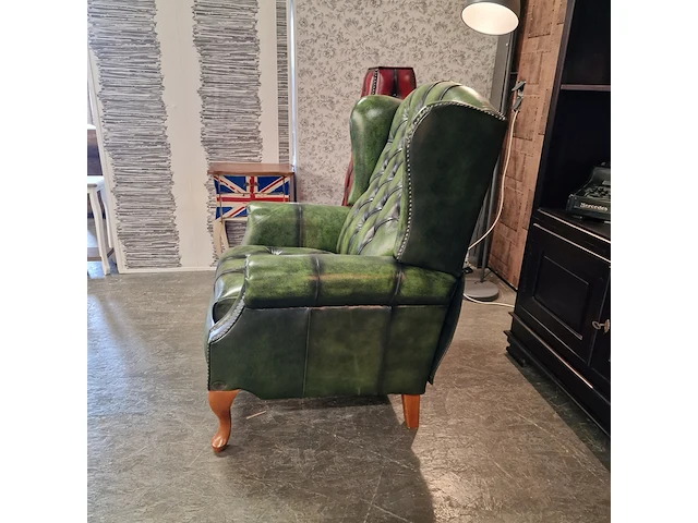 Relaxfauteuil chesterfield, lazychester , groen - afbeelding 7 van  7