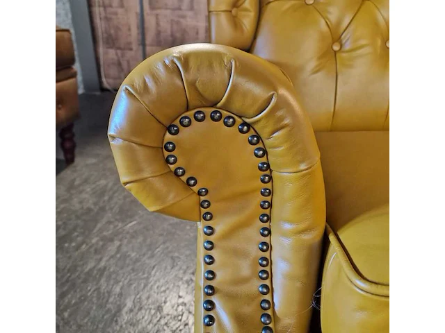 Relaxfauteuil chesterfield, tremblay, geel - afbeelding 4 van  6