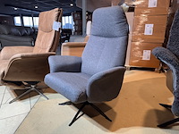 Relaxfauteuil, grijs stof, manueel verstelbaar - afbeelding 2 van  5