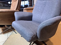 Relaxfauteuil, grijs stof, manueel verstelbaar - afbeelding 3 van  5