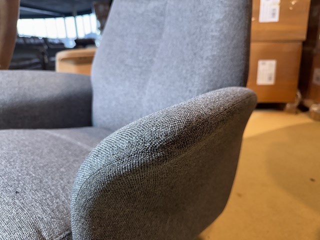 Relaxfauteuil, grijs stof, manueel verstelbaar - afbeelding 4 van  5