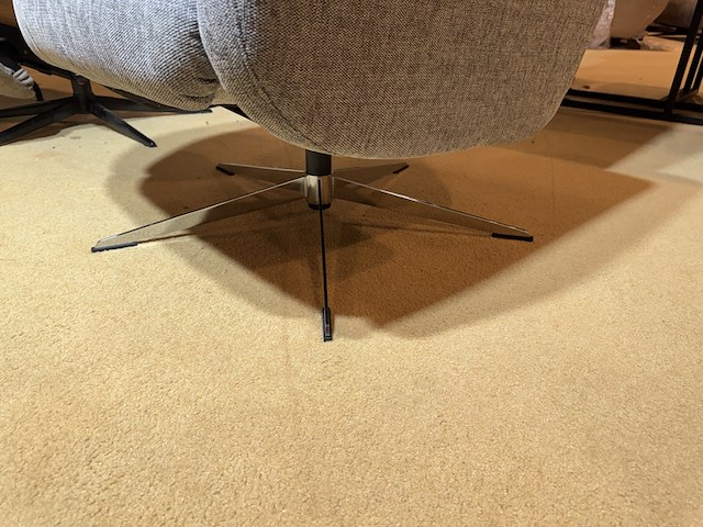 Relaxfauteuil, grijs stof, manueel verstelbaar - afbeelding 4 van  4