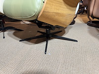 Relaxfauteuil, groen leer, manueel verstelbaar, design - afbeelding 5 van  7