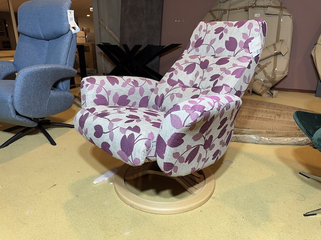 Relaxfauteuil, meerkleurig stof, manueel verstelbaar - afbeelding 1 van  5