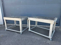 Relco - werktafel rvs - overige werkplaatsinventaris (2x) - afbeelding 1 van  7