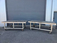 Relco - werktafel rvs - overige werkplaatsinventaris (2x) - afbeelding 1 van  7