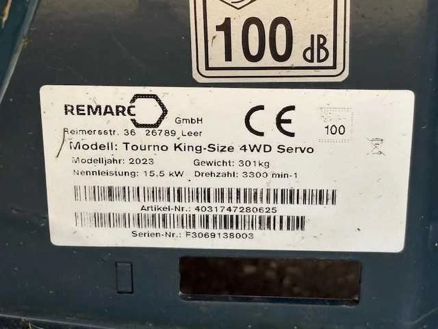 Remarc - tourno king size 4wd servo - turf machine - 2023 - afbeelding 9 van  13
