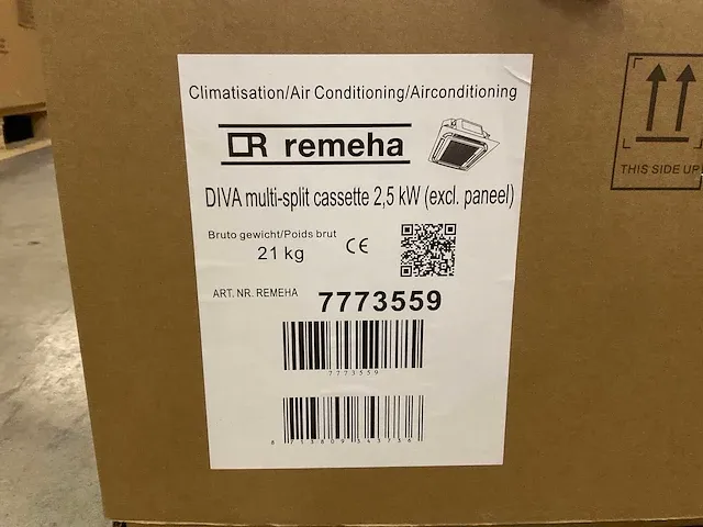 Remeha - diva - mono-split cassette + buitenunit 2,5 kw - afbeelding 2 van  10