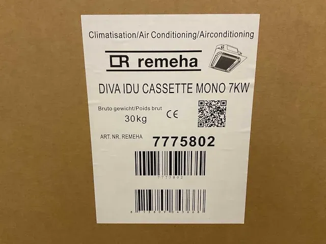 Remeha - diva - mono-split cassette + buitenunit 7 kw - afbeelding 8 van  8