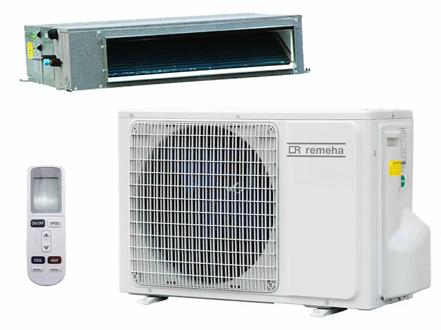 Remeha - diva - mono-split kanaalinbouw + buitenunit 7 kw - afbeelding 1 van  8