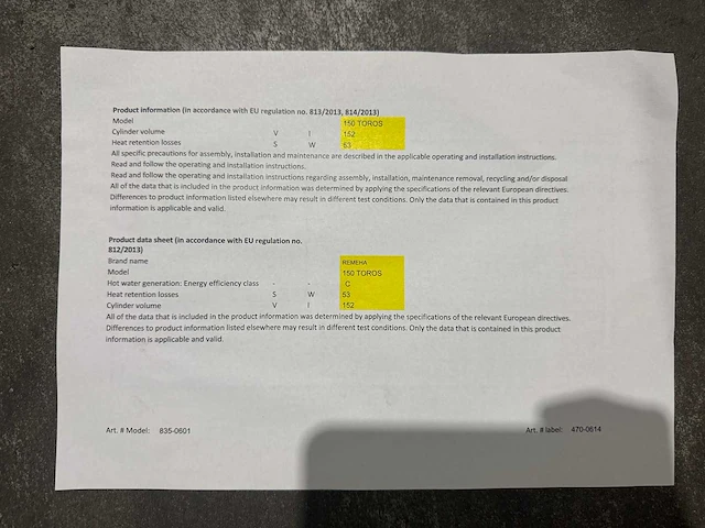 Remeha - toros 150 liter - rvs buffervat (2x) - afbeelding 5 van  5