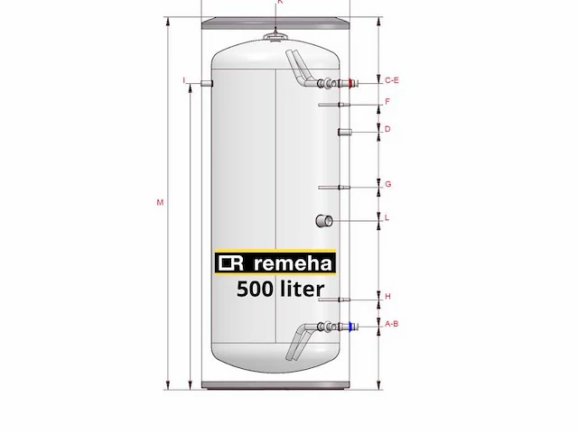 Remeha - toros, 500 liter - rvs buffervat - afbeelding 2 van  8