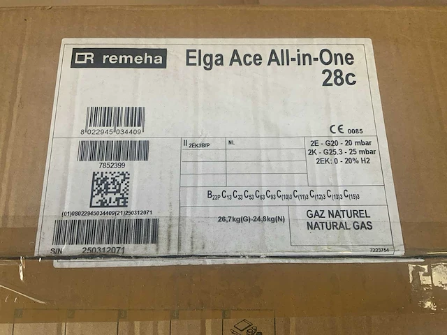 Remeha elga ace all-in-one 28c combi cv-ketel - afbeelding 5 van  9
