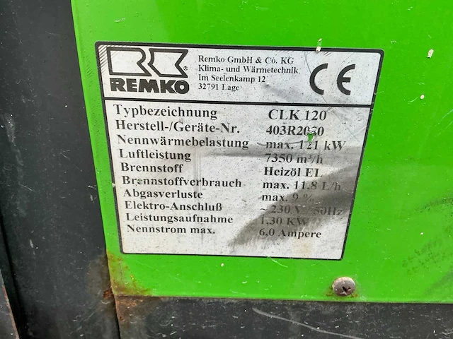 Remko clk 120 heater - afbeelding 6 van  6