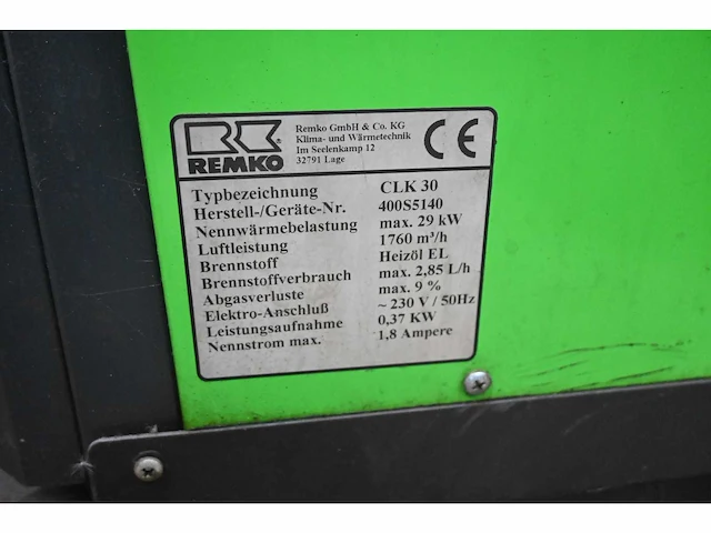 Remko clk 30 diesel heater - afbeelding 3 van  6