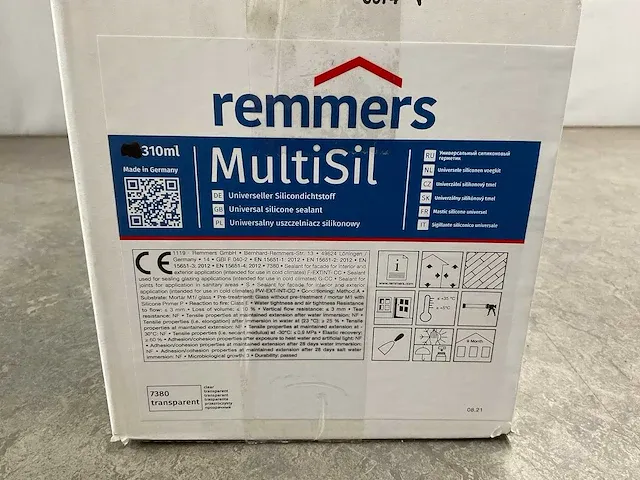 Remmers - multisil - siliconen voegkit transparant 310 ml (36x) - afbeelding 4 van  5