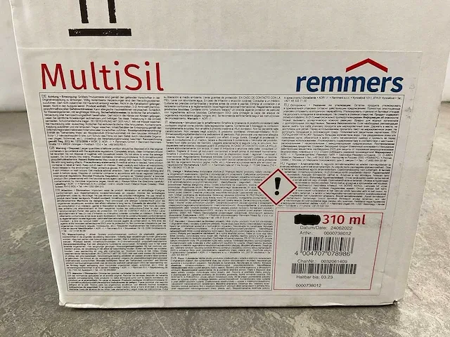 Remmers - multisil - siliconen voegkit transparant 310 ml (36x) - afbeelding 5 van  5