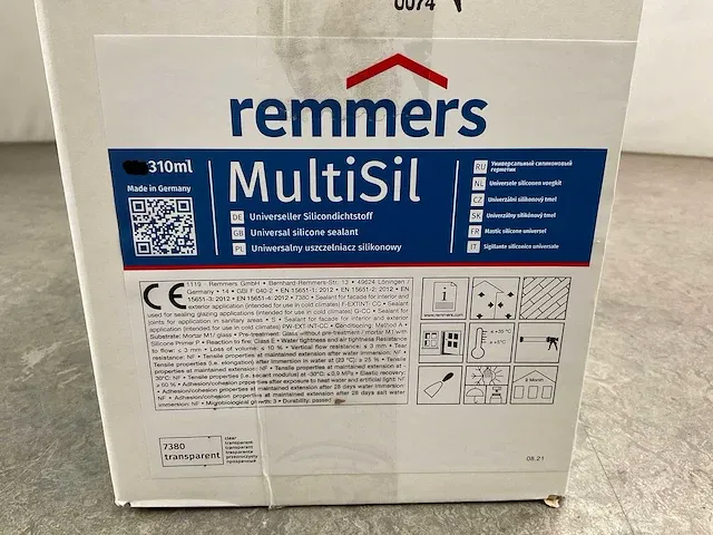 Remmers - multisil - siliconenkit transparant 310 ml (36x) - afbeelding 4 van  5