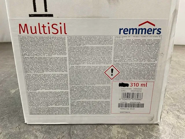 Remmers - multisil - siliconenkit transparant 310 ml (36x) - afbeelding 5 van  5