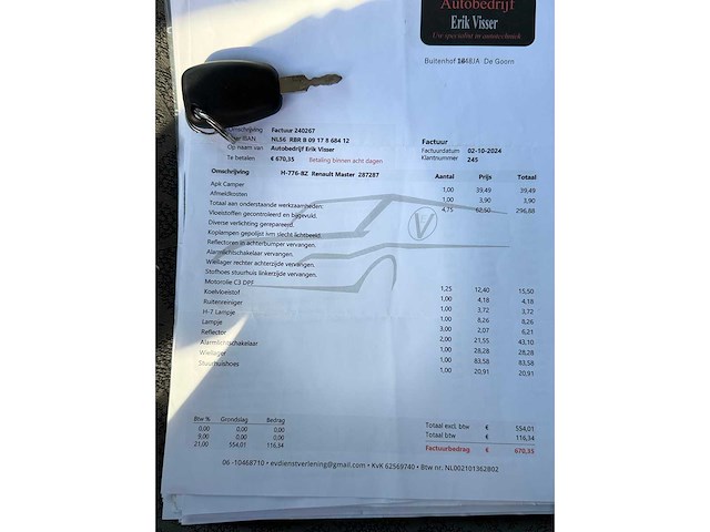 Renault master camper t 35 l3/h2 2.5 dci 88 kw kampeerwagen h-776-bz - afbeelding 14 van  30