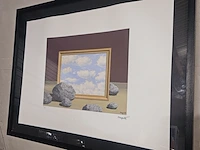 René margritte lithograaf - ''la grande marée'' - in nieuwe lijst - afbeelding 2 van  7