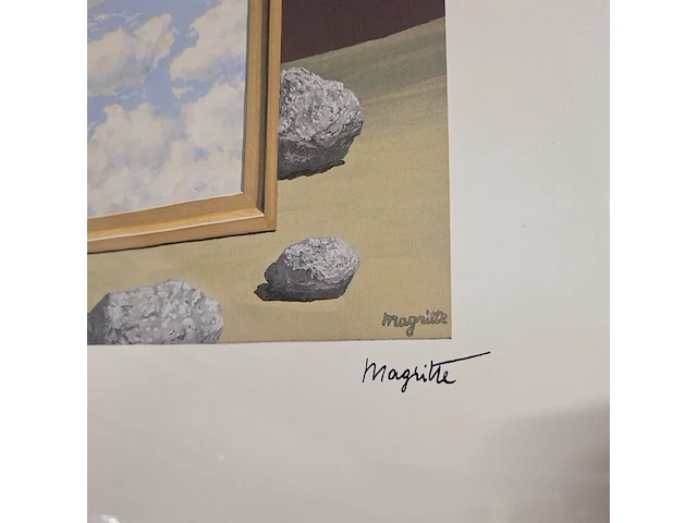 René margritte lithograaf - ''la grande marée'' - in nieuwe lijst - afbeelding 4 van  7