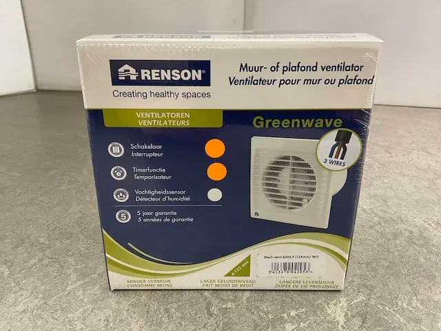 Renson - 9202 ø125 mm - badkamerventilator met timer - afbeelding 3 van  5