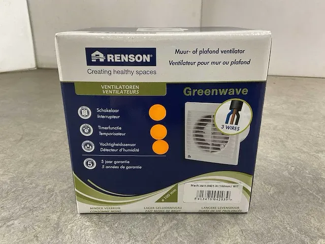Renson - greenwave - 9401-h - muur/plafondventilatie (3x) - afbeelding 3 van  6