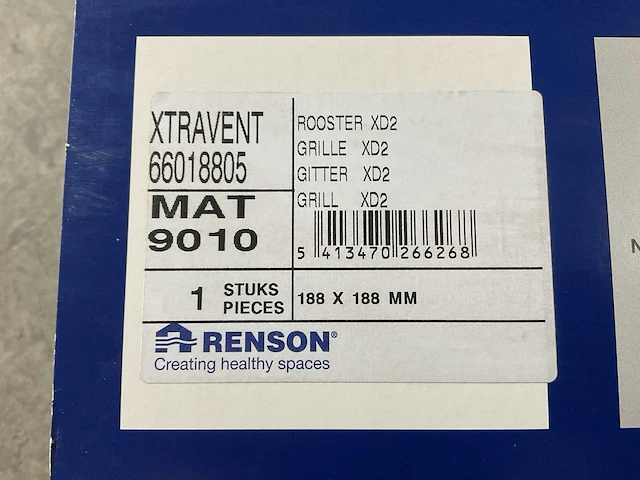 Renson - xd2 - luchtafvoerrooster 188x188 mm 2-delig - afbeelding 4 van  6