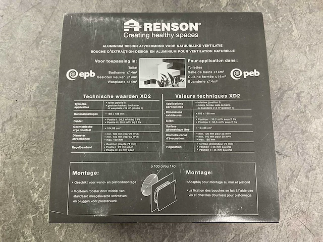 Renson - xd2 - luchtafvoerrooster 188x188 mm 2-delig - afbeelding 5 van  6