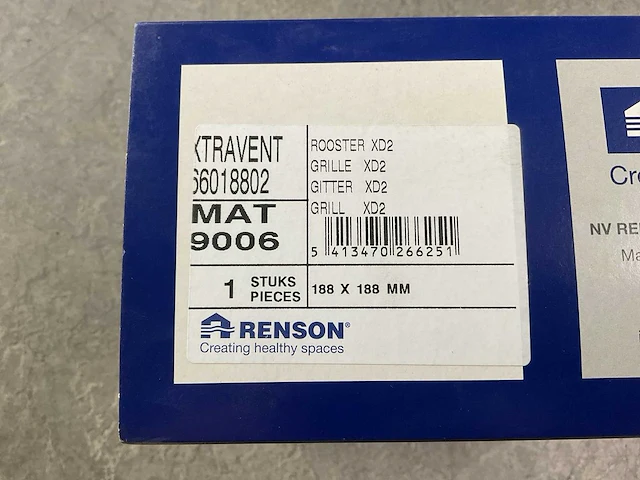 Renson - xd2 - luchtafvoerrooster 188x188 mm 2-delig - afbeelding 6 van  6